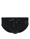 Dolce & Gabbana Logo-plaque Swim Trunks In Black
