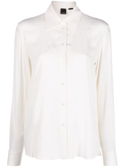 Pinko Long-sleeves Buttoned Shirt In White