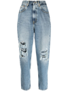 TOMMY JEANS DISTRESSED CROPPED TAPERED JEANS