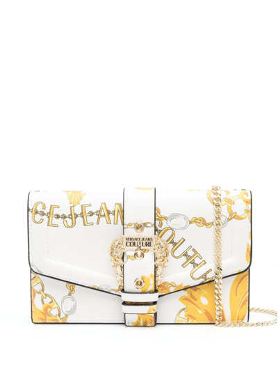 Versace Jeans Couture Baroque-print Cross Body Bag In White