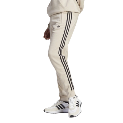 Adidas Originals Mens  3 Stripes Fleece Pants In Wonder Beige/black