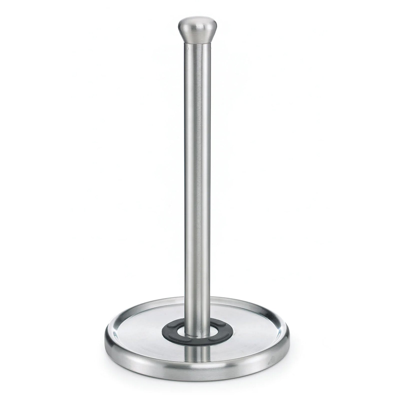 Polder Single-tear Paper Towel Holder With Heavyweight Base, Stainless Steel In Silver