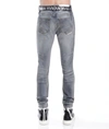 Hvman Belted Stretch Skinny Jeans In Grey