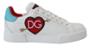 DOLCE & GABBANA Dolce & Gabbana Leather Sneaker Portofino Logo Heart Women's Shoes