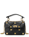 Tiffany & Fred Quilted & Studded Leather Messenger Bag In Black