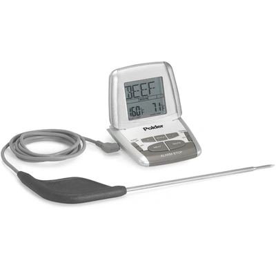 Polder Deluxe Preset In-oven Thermometer With Ultra Probe Thm-308-90 In White