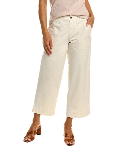 Frances Valentine Women's Sally High-rise Cropped Wide-leg Jeans In White