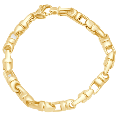 Pompeii3 Men's Link 14k Gold (53gram) Or Platinum (85gram) 7mm Bracelet 8.5" In Multi