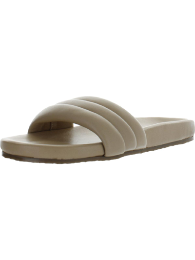 Seychelles Low Key Womens Leather Ribbed Slide Sandals In Multi