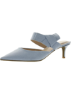 Bandolino Millie 2 Womens Faux Suede Pointed Toe Heel Sandals In Blue