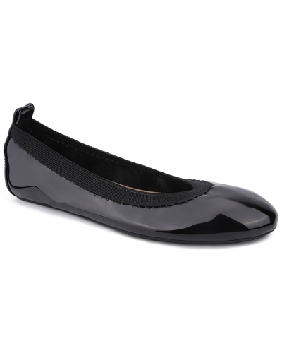 Yosi Samra Kids' Miss Samara Ballet Flat In Black Faux Patent Leather