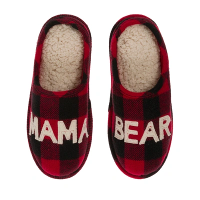Dearfoams Women's Buffalo Check Mama Bear Clog Slippers In Multi