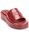 Dkny Laren-platform Slid Womens Slides Wedge Flatform Sandals In Multi