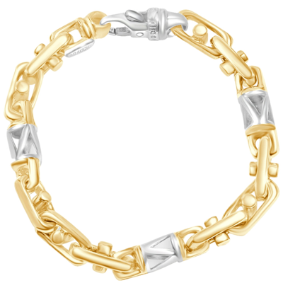 Pompeii3 Men's Link 14k Gold (66gram) Or Platinum (106gram) 8.5mm Bracelet 8.5" In Multi