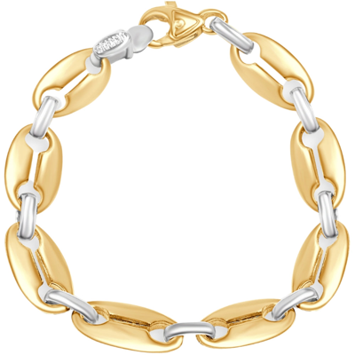 Pompeii3 Men's Link 14k Gold (43gram) Or Platinum (70gram) 11mm Bracelet 8.5" In Multi