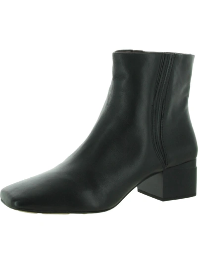 Franco Sarto Waxtona Womens Zipper Square Toe Ankle Boots In Black