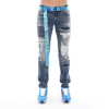 Cult Of Individuality Rocker Slim Belted Stretch In Delft In Multi