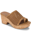 Baretraps Bethie Womens Open Toe Heels Wedge Sandals In Brown