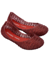 Mini Melissa Campana Zigzag Flat In Red