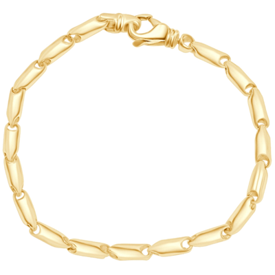 Pompeii3 Men's Link 14k Gold (30gram) Or Platinum (48gram) 4mm Bracelet 9" In Multi