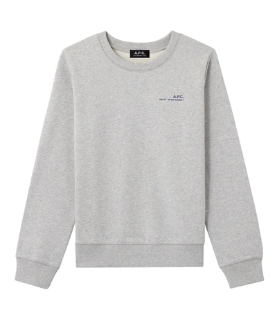 Apc Item Sweatshirt In Heathered Light Grey
