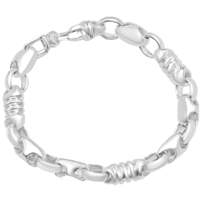 Pompeii3 Men's Figaro 14k Gold (92gram) Or Platinum (172gram) 10.5mm Link Bracelet 9" In Multi