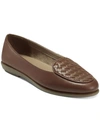 AEROSOLES BRIELLE WOMENS FAUX LEATHER SLIP ON LOAFERS