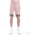 Hvman Logo French Terry Sweat Shorts In Pink