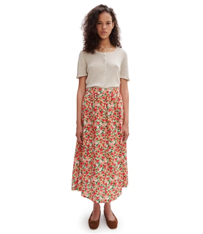 A.p.c. Ravena Long Skirt In Pink