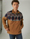 LUCKY BRAND MEN'S FAUX SHEARLING MIX ANORAK