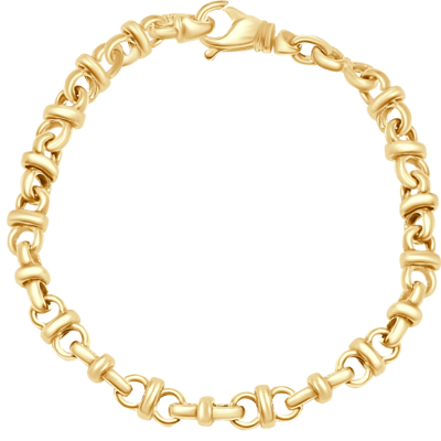 Pompeii3 Men's 14k Gold (25gram) Or Platinum (40gram) 7mm Link Bracelet 8.5" In Multi