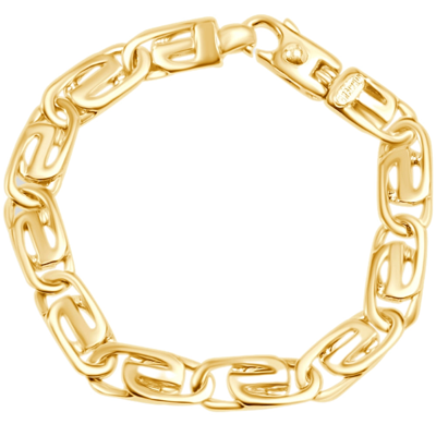 Pompeii3 Men's Link 14k Gold (36gram) Or Platinum (58gram) 9mm Bracelet 8.5" In Multi
