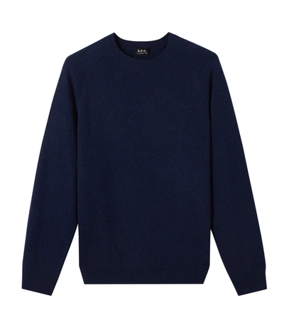 Apc Navy King Sweater In Blue