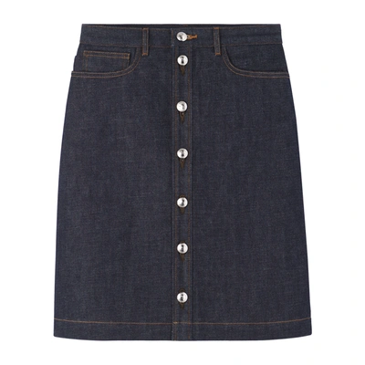 A.p.c. Therese Skirt In Blue