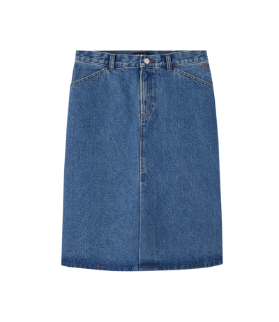 A.p.c. Justine Skirt In Blue