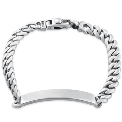Pompeii3 Men's Cuffed Link 14k Gold (49gram) Or Platinum (79gram) 8-10mm Bracelet 8.5" In Multi