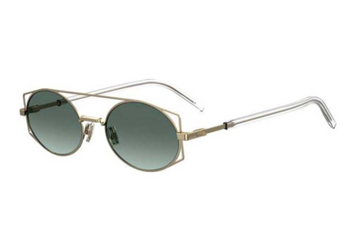 Pre-owned Dior Architectural Sunglasses Gold Green