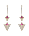 Diana M. Fine Jewelry 14k Yellow Gold 0.62 Ct. Tw. Diamond & Sapphire Earrings