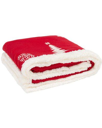 Safavieh Cedar Sherpa Throw In Red