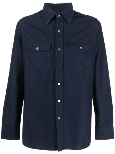 Tom Ford Brown Leisure Shirt In Blue
