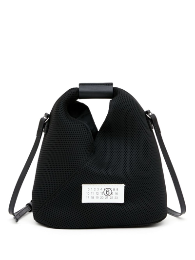 Mm6 Maison Margiela Numbers-motif Mesh Tote In Black