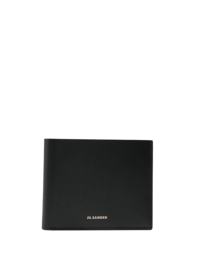 Jil Sander Bi-fold Logo-debossed Wallet In Black