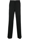 Filippa K Buttoned-up Straight-leg Trousers In Black