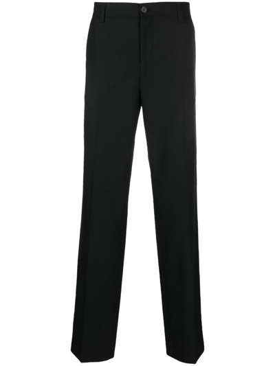 Filippa K Buttoned-up Straight-leg Trousers In Black
