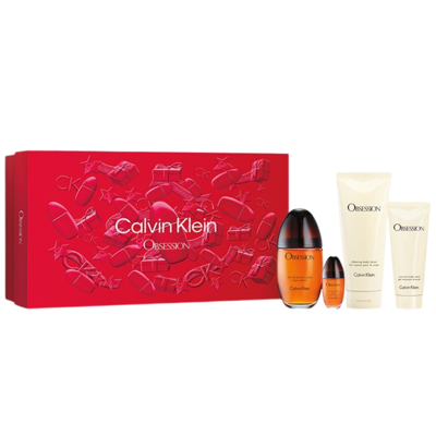 Calvin Klein Ladies Obsession 4pc Gift Set Fragrances 3616303455316 In Orange