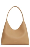 Mansur Gavriel Luxury Soft Calf Leather Crossbody Hobo Bag In Sand In Sand