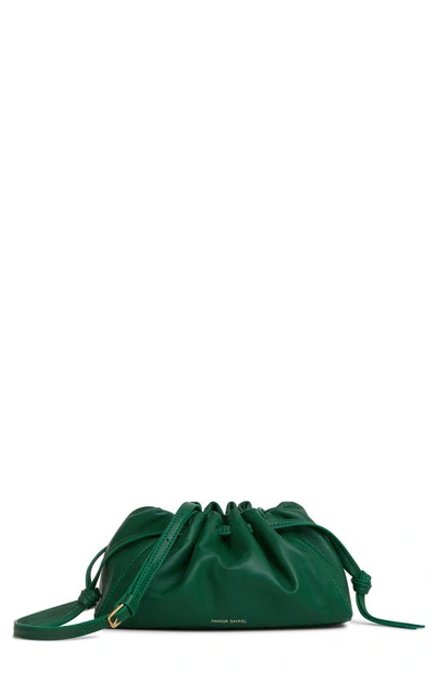 Mansur Gavriel Mini Bloom Leather Drawstring Bag In Leaf