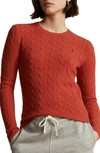 POLO RALPH LAUREN JULIANNA WOOL & CASHMERE CABLE STITCH SWEATER
