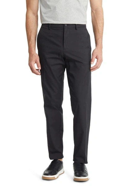 Hugo Boss Slim-fit Chinos In Water-repellent Stretch Fabric In Black