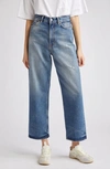 ACNE STUDIOS 1993 DISTRESSED HIGH WAIST ANKLE RELAXED FIT JEANS